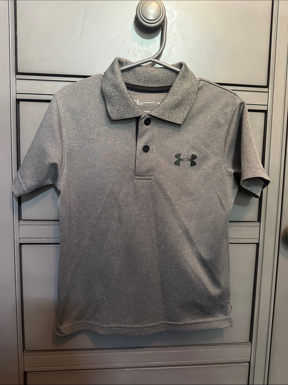Under Armour Boys Grey Heather Polo Shirt